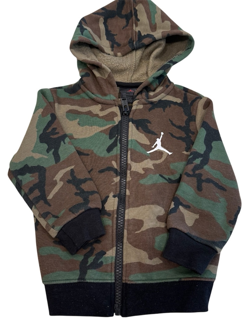 Jordan Camo Full-Zip Hooded Sweatshirt in Green and Brown